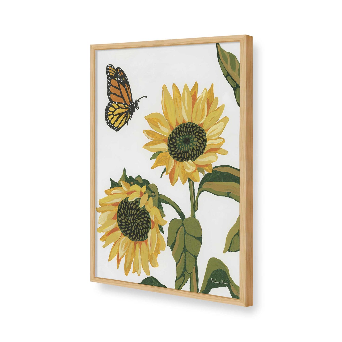 [Color:American Maple], Picture of art in a American Maple frame of the corner