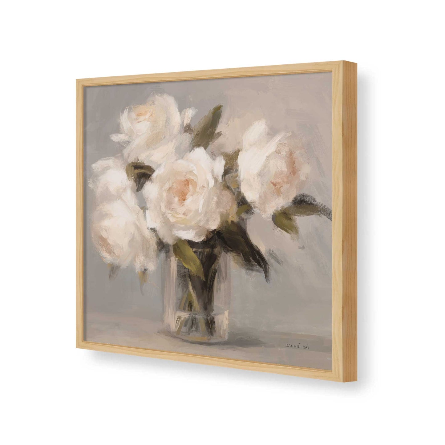 [Color:American Maple], Picture of art in a American Maple frame of the corner
