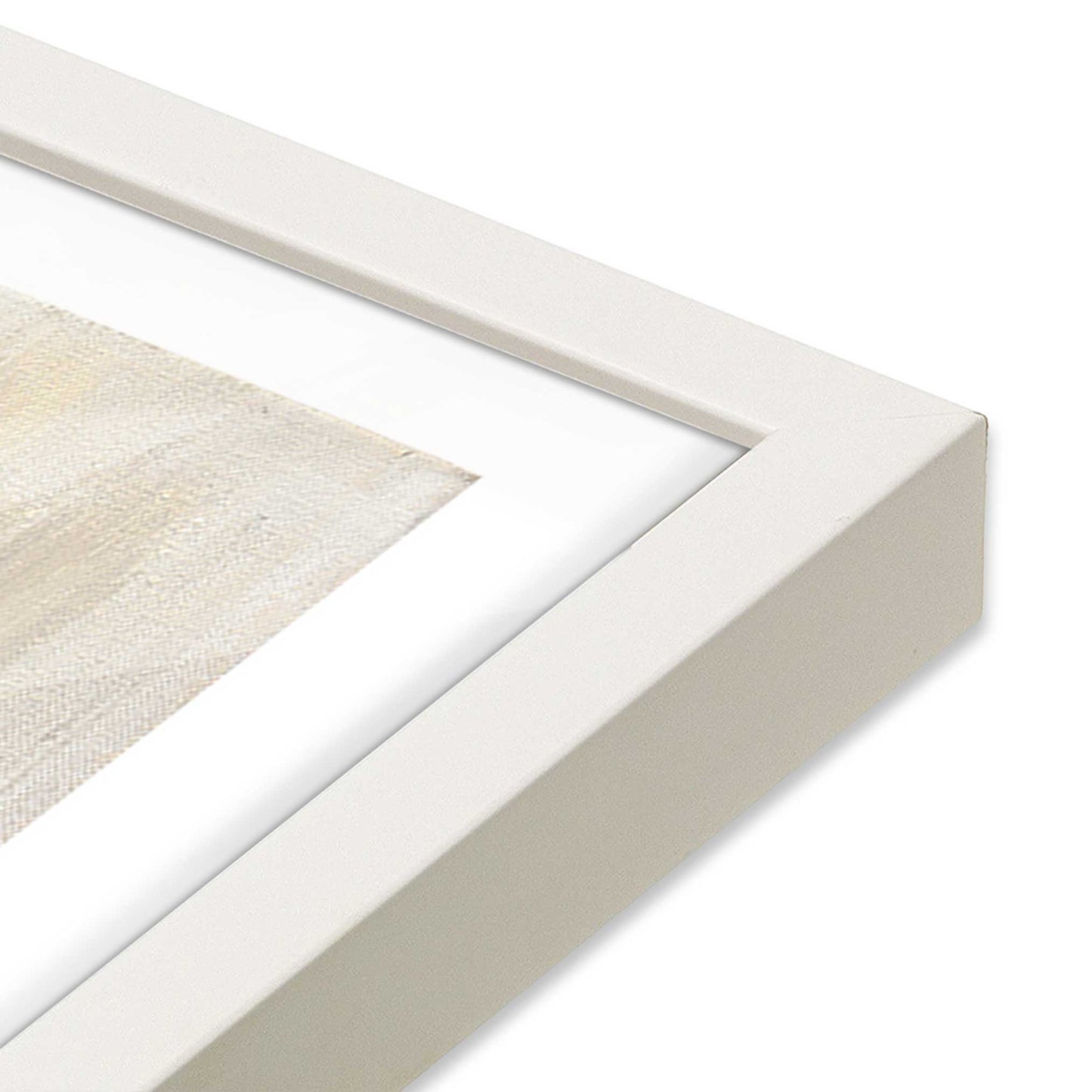 [Color:Opaque White], Picture of art in a Opaque White frame at an angle