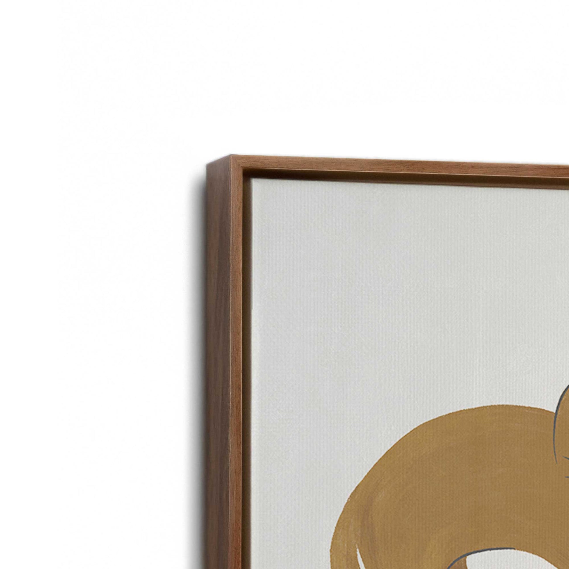 [Color:Walnut], Picture of art in a Walnut frame at an angle