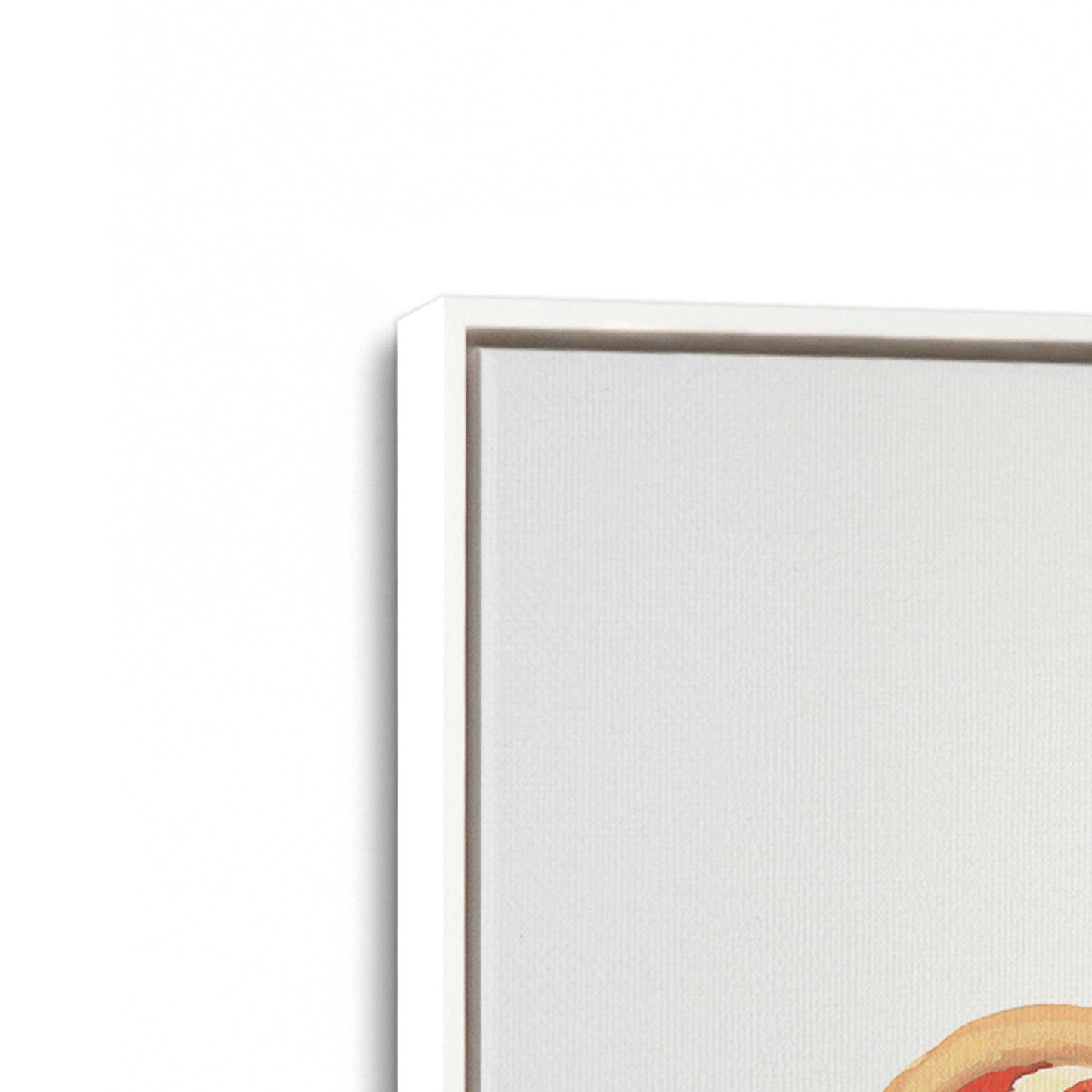 [Color:Opaque White], Picture of art in a White frame at an angle