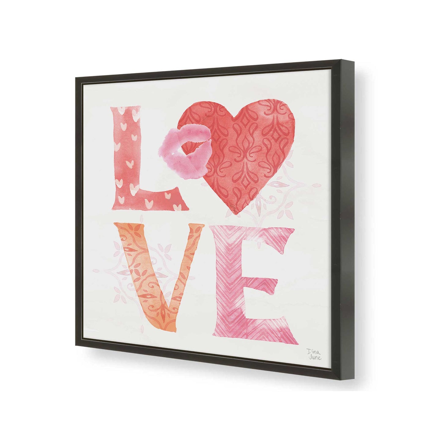 [Color:Satin Black], Picture of art in a Satin Black frame of the corner