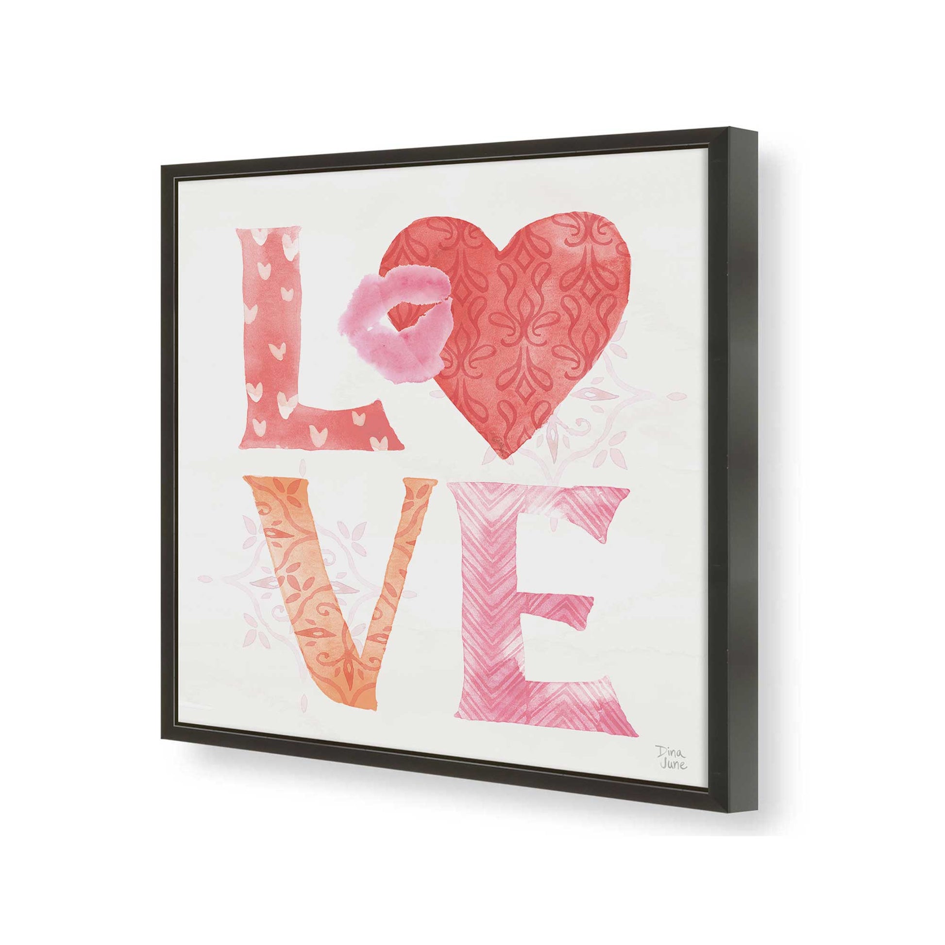 [Color:Satin Black], Picture of art in a Satin Black frame of the corner