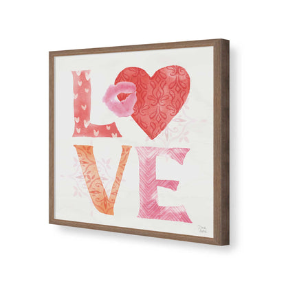 [Color:Walnut], Picture of art in a Walnut frame of the corner