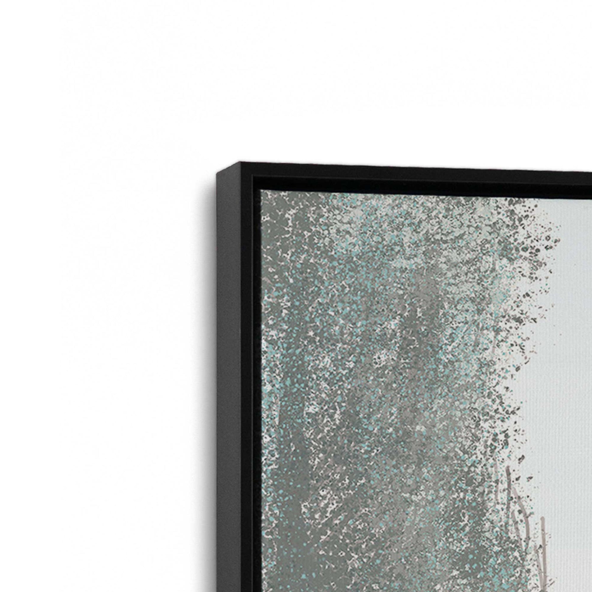 [Color:Satin Black], Picture of art in a Satin Black frame at an angle
