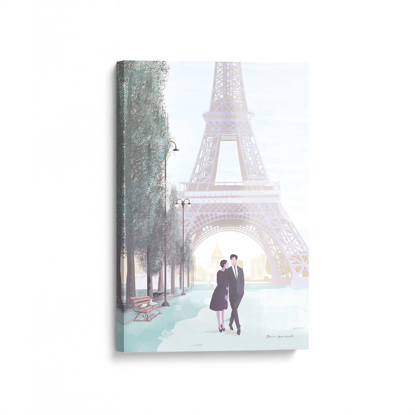 [Color:Stretched Canvas], Picture of art at an angle