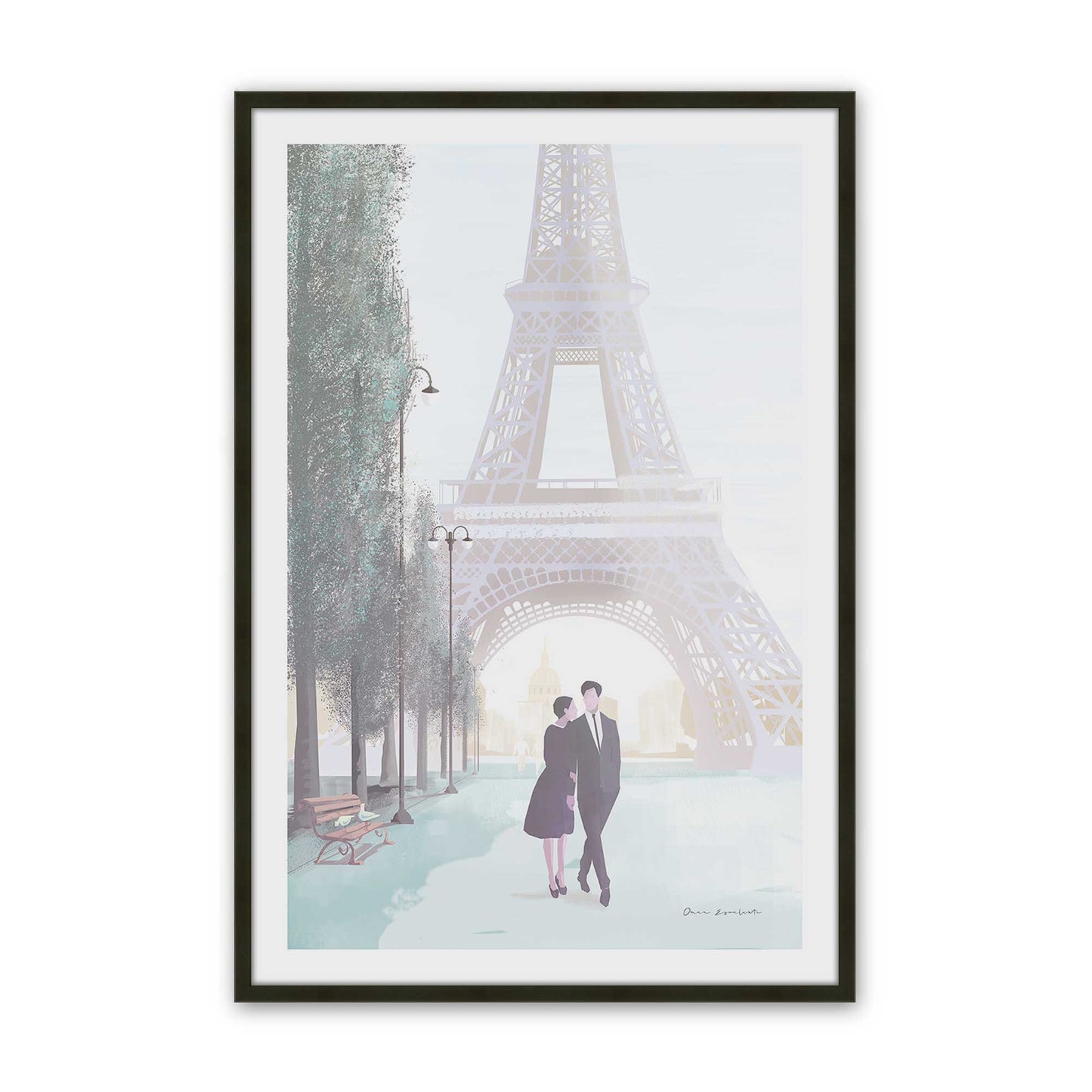 [Color:Satin Black], Picture of art in a Satin Black frame