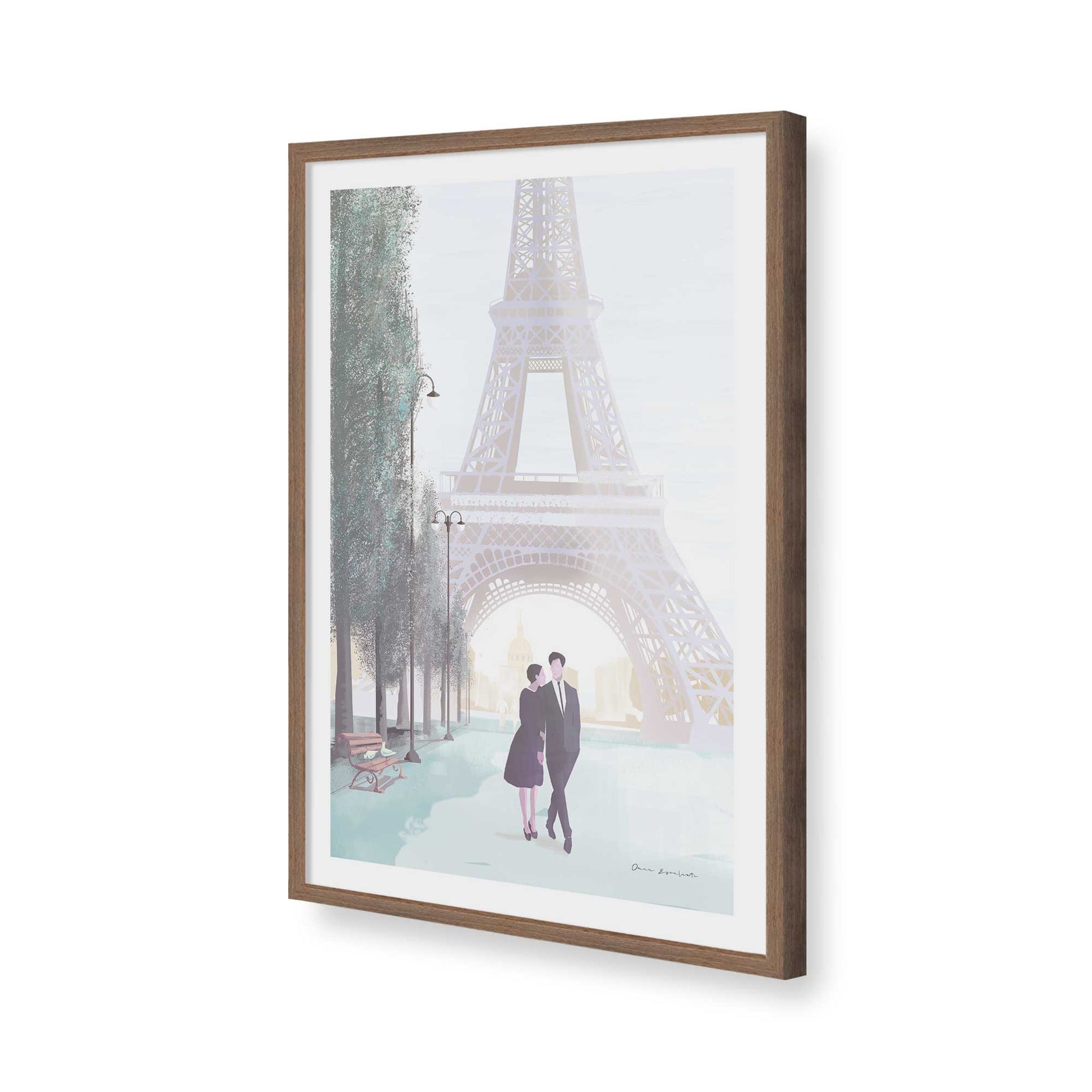 [Color:Walnut], Picture of art in a Walnut frame of the corner