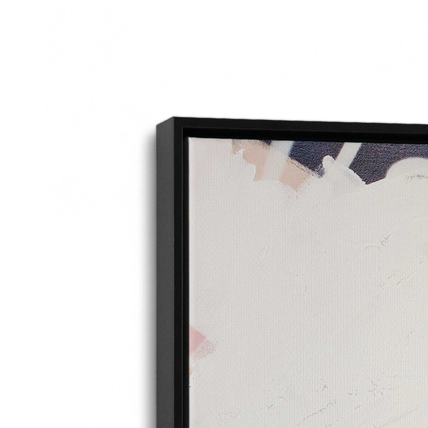 [Color:Satin Black], Picture of art in a Satin Black frame at an angle