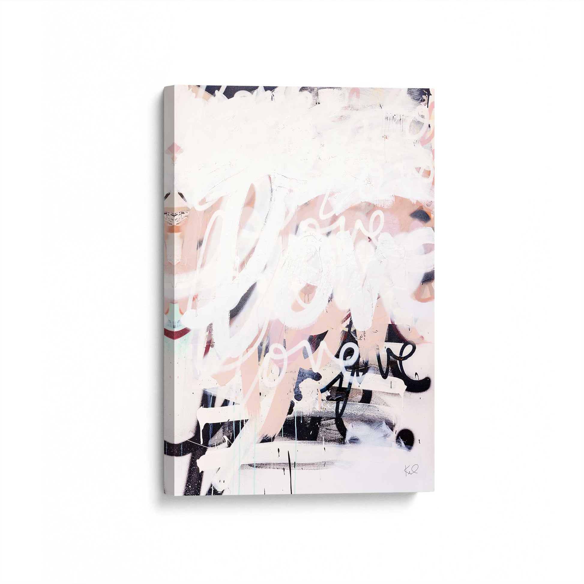 [Color:Stretched Canvas], Picture of art at an angle