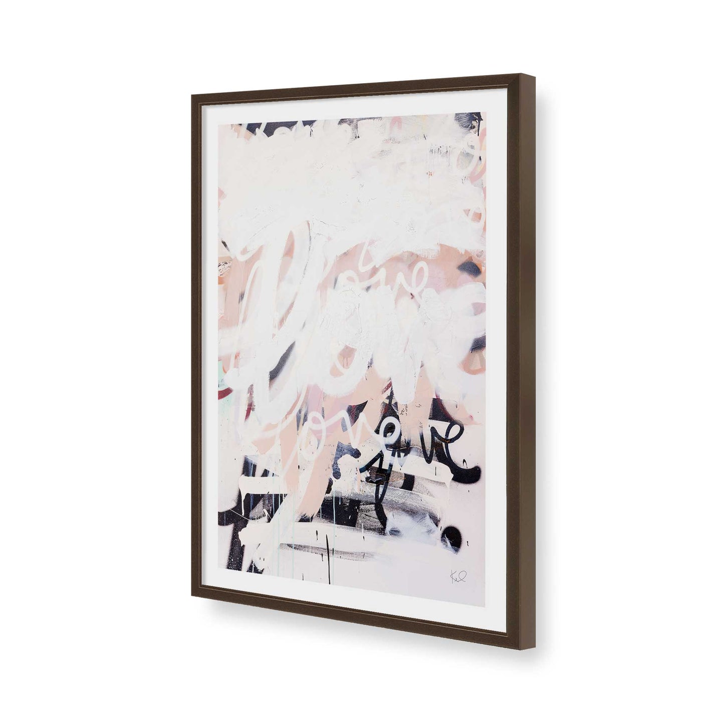 [Color:Brown], Picture of art in a Brown frame of the corner