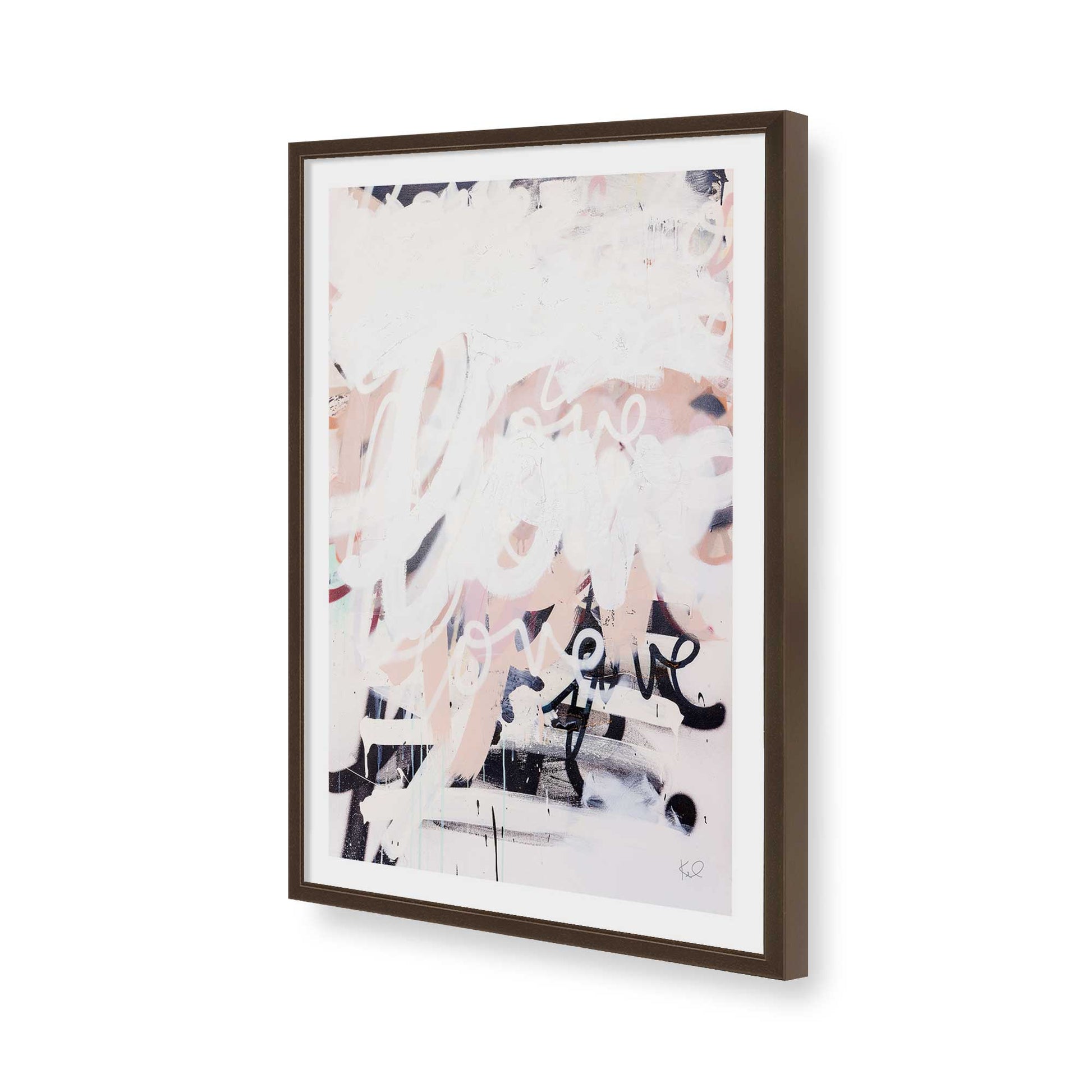 [Color:Brown], Picture of art in a Brown frame of the corner