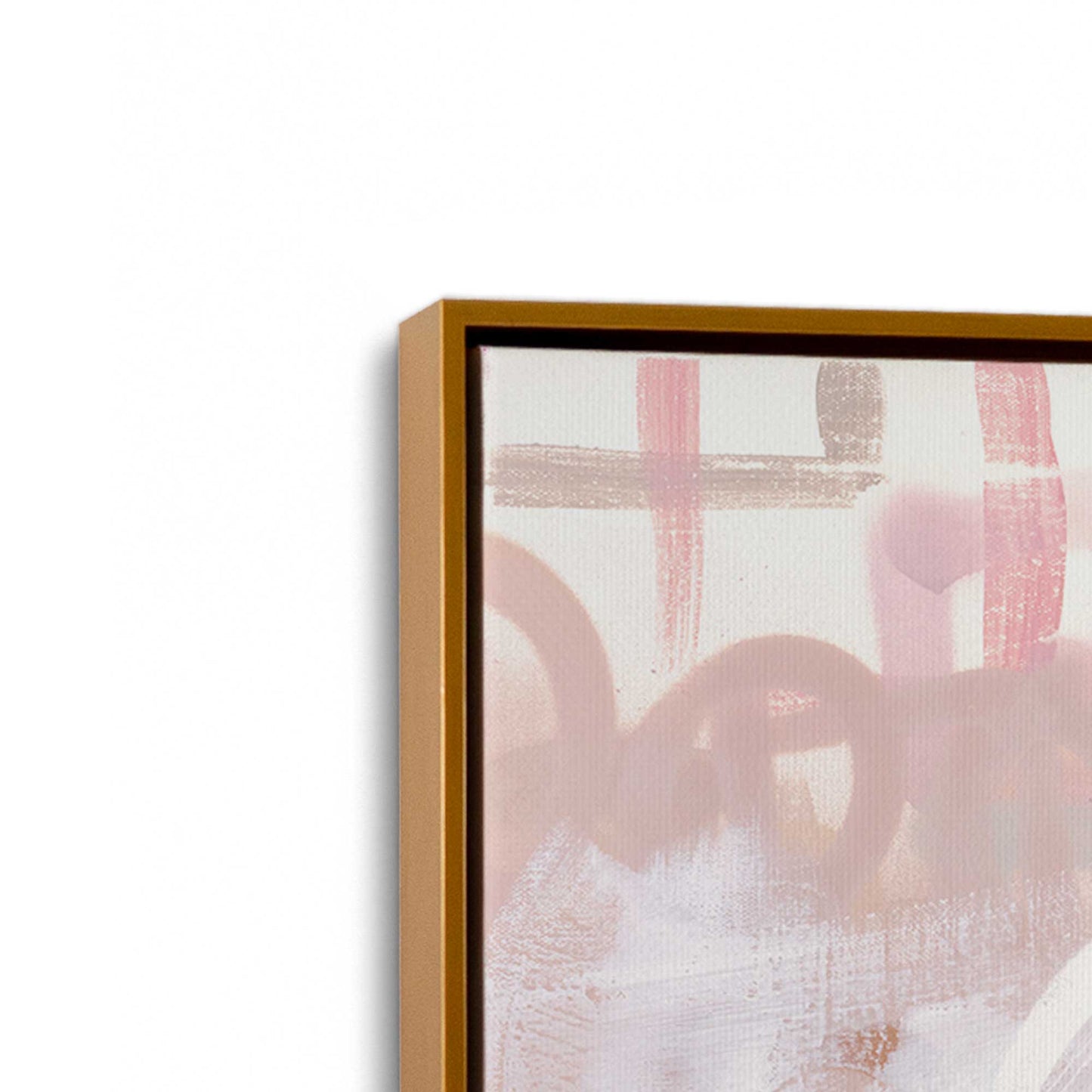 [Color:Polished Gold], Picture of art in a Polished Gold frame at an angle