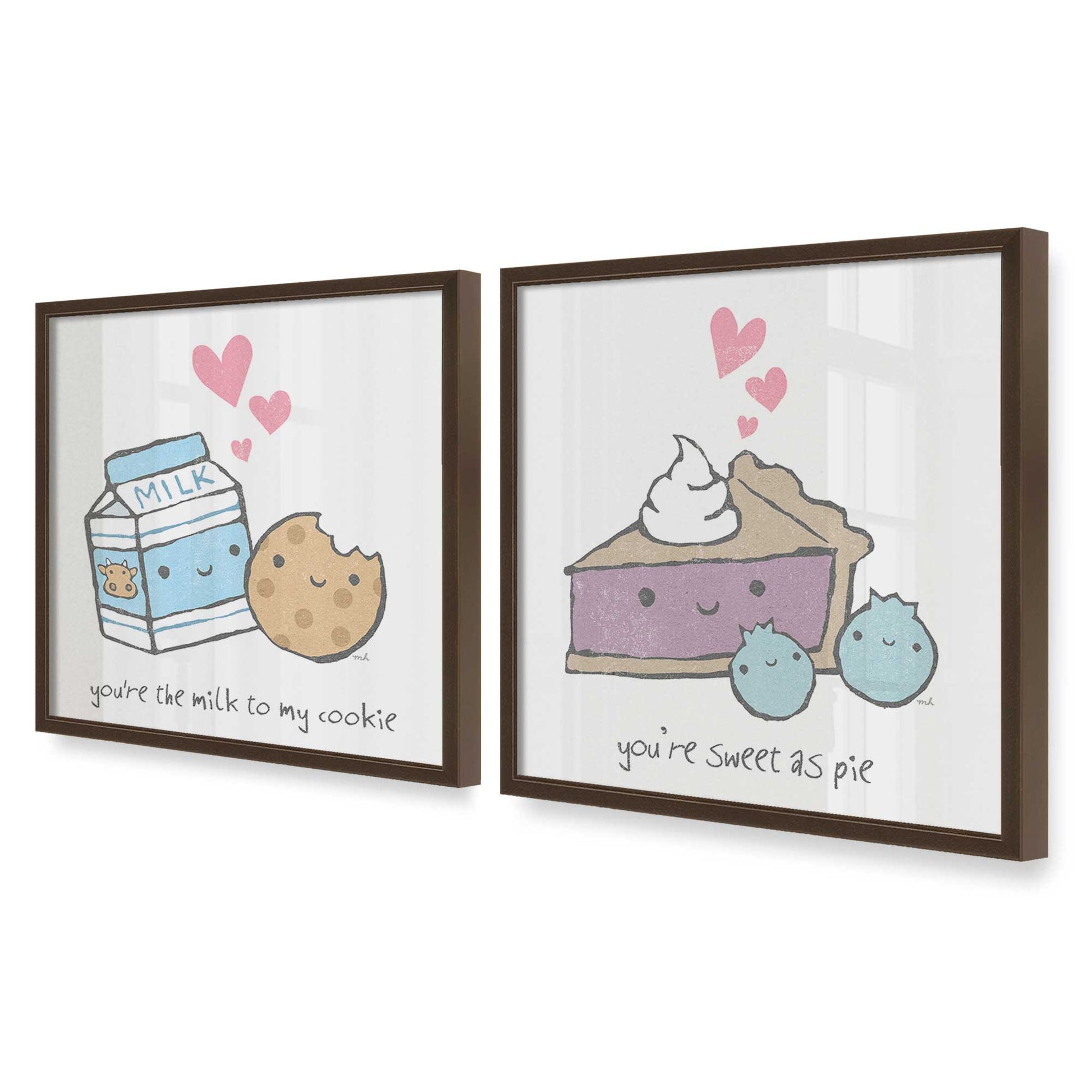 [Color:Belvinder Brown], Picture of art in a Belvinder Brown frame at an angle