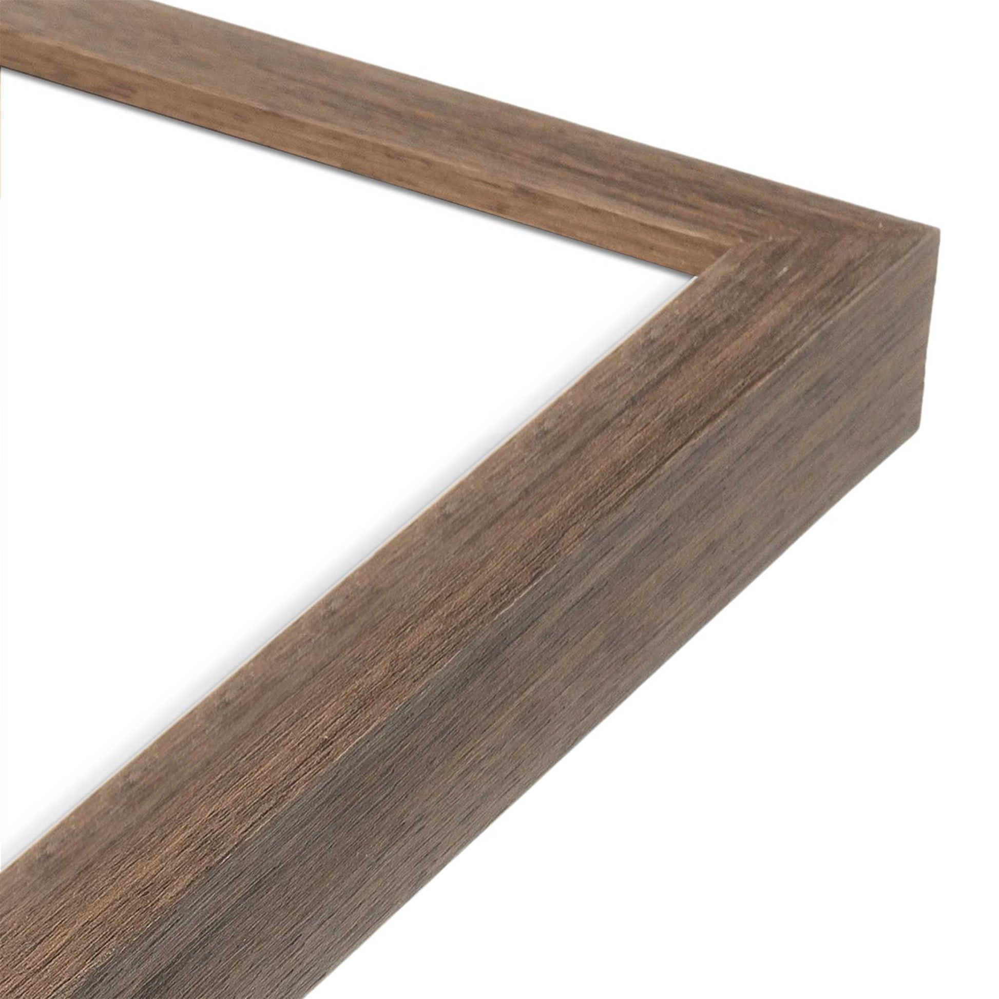 [Color:Walnut], Picture of art in a Walnut frame of the corner