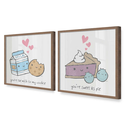 [Color:Walnut], Picture of art in a Walnut frame at an angle