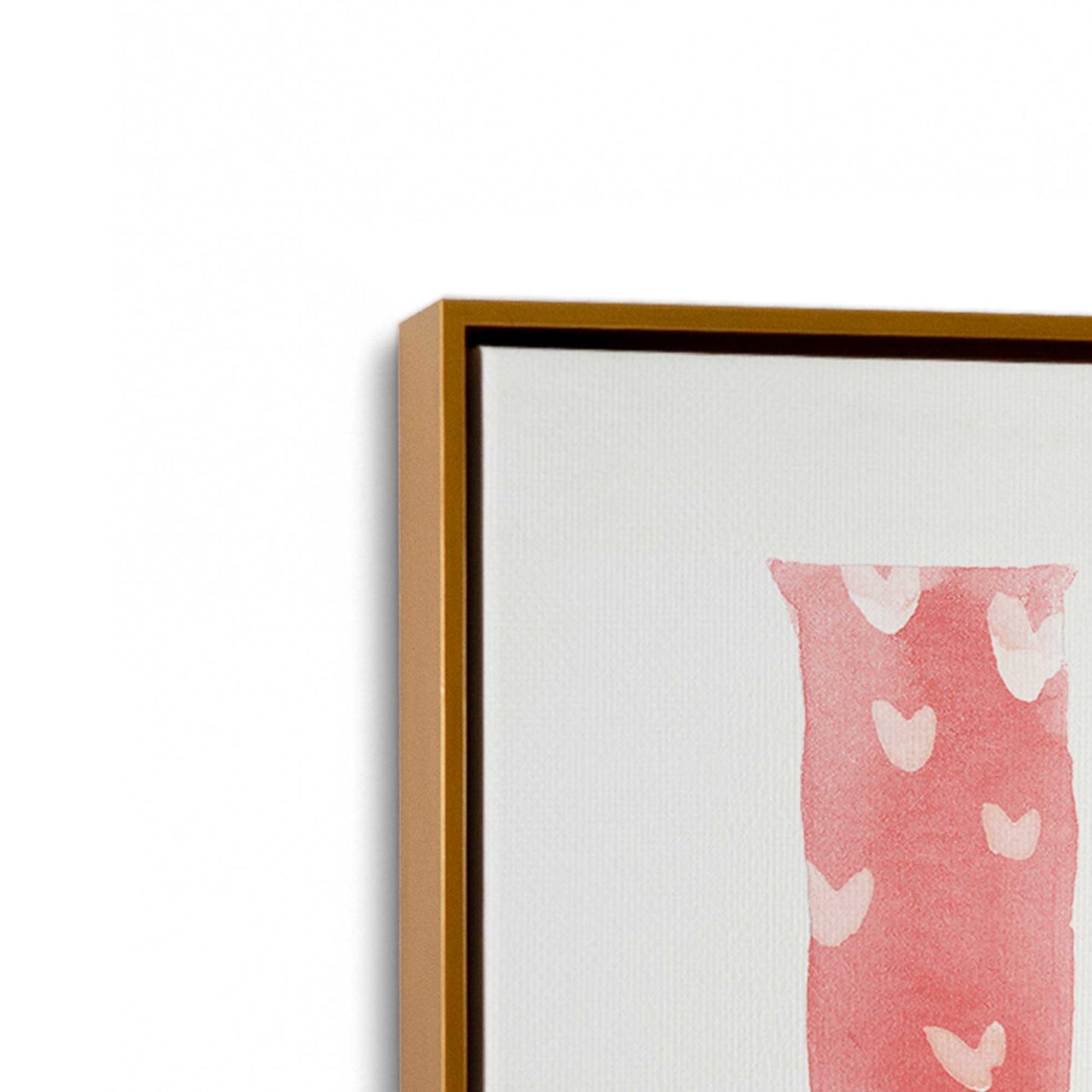 [Color:Polished Gold], Picture of art in a Polished Gold frame at an angle