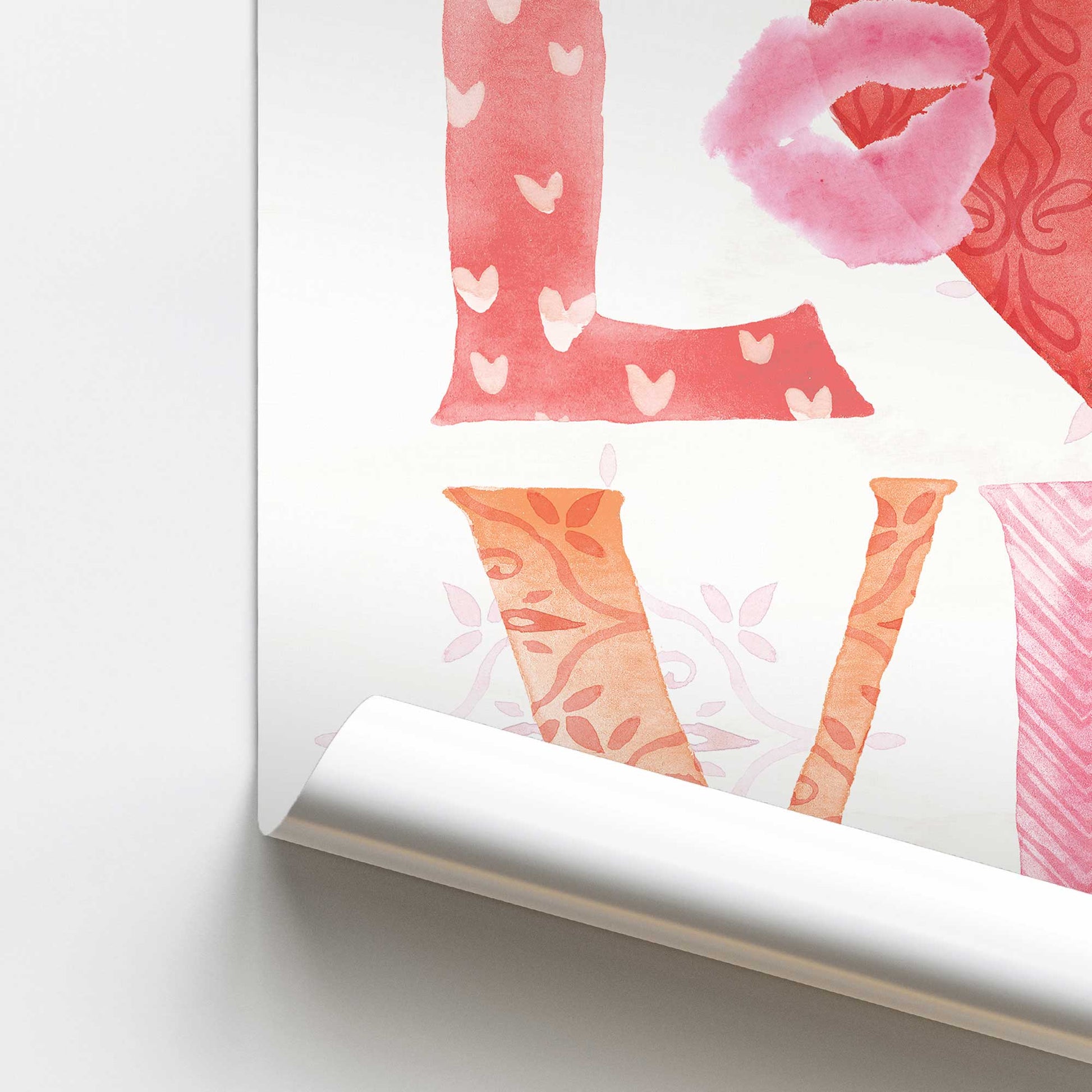 [color:Rolled Print], Picture of close up of art