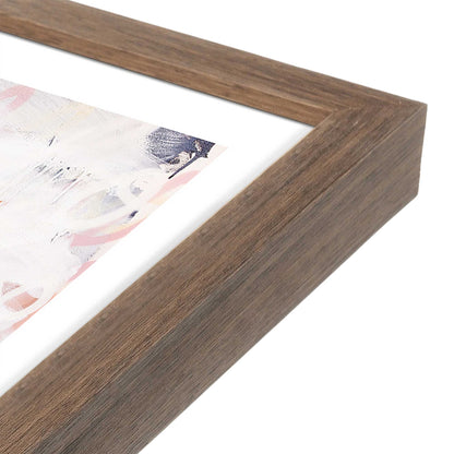 [Color:Walnut], Picture of art in a Walnut frame of the corner