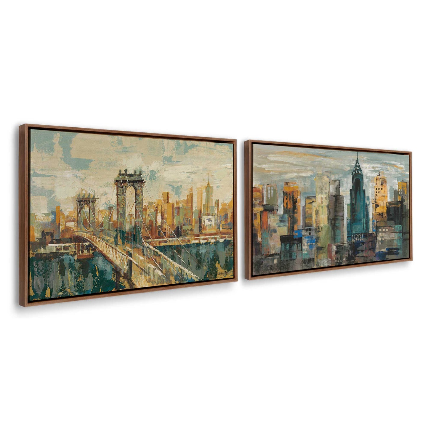 [Color:Walnut], Picture of art in a Walnut frame at an angle