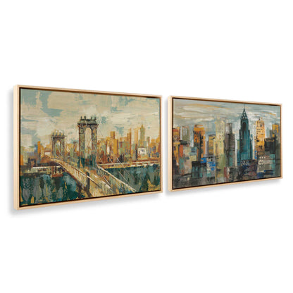 [Color:American Maple], Picture of art in a American Maple frame at an angle