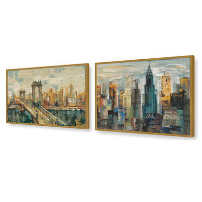 [Color:Polished Gold], Picture of art in a Polished Gold frame at an angle