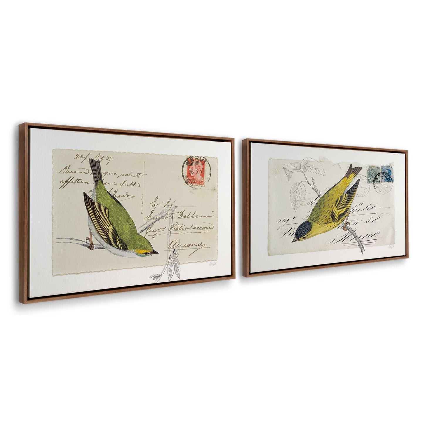 [Color:Walnut], Picture of art in a Walnut frame at an angle