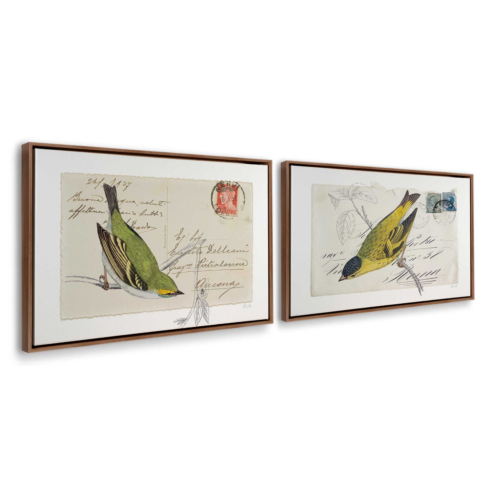 [Color:Walnut], Picture of art in a Walnut frame at an angle