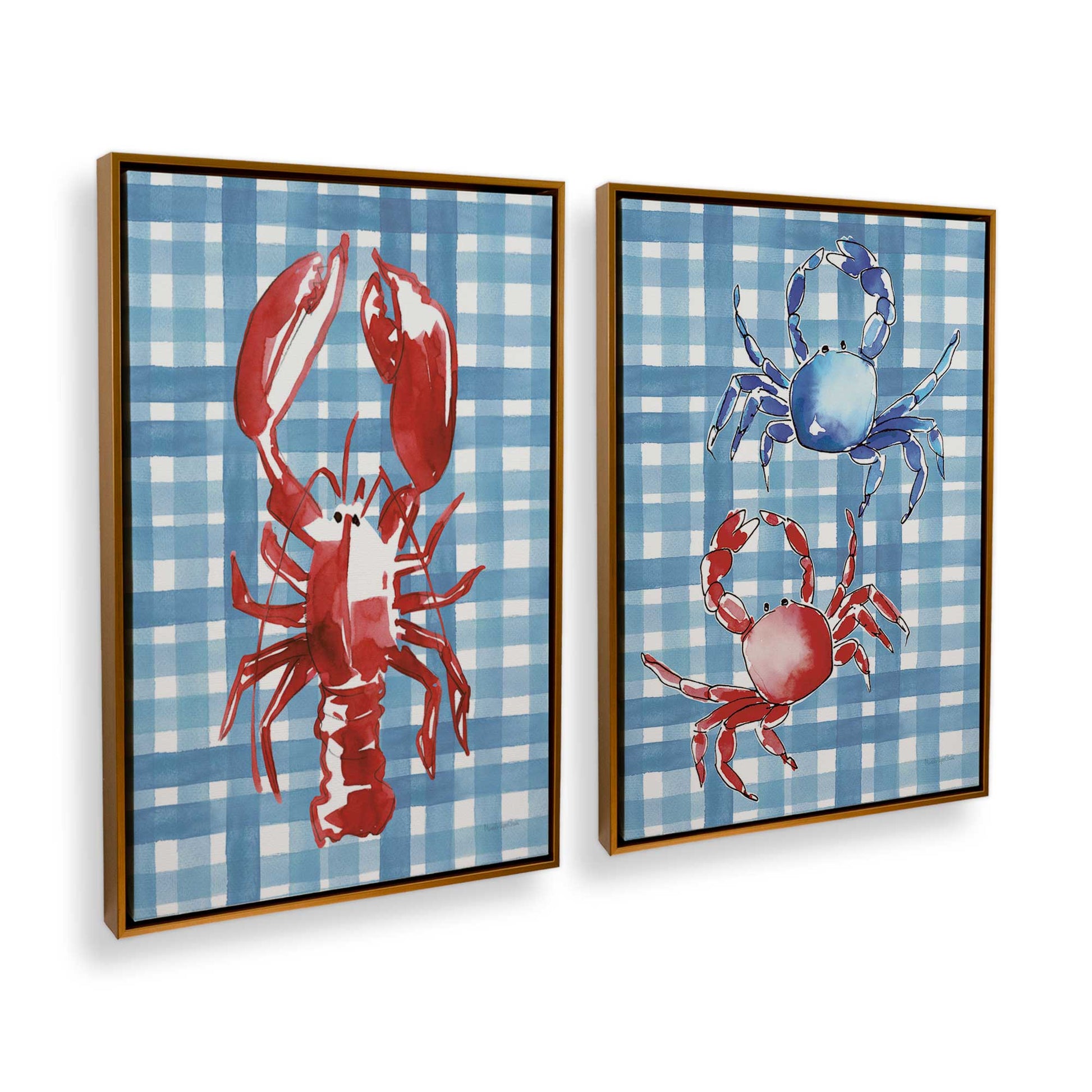 [Color:Polished Gold], Picture of art in a Polished Gold frame at an angle