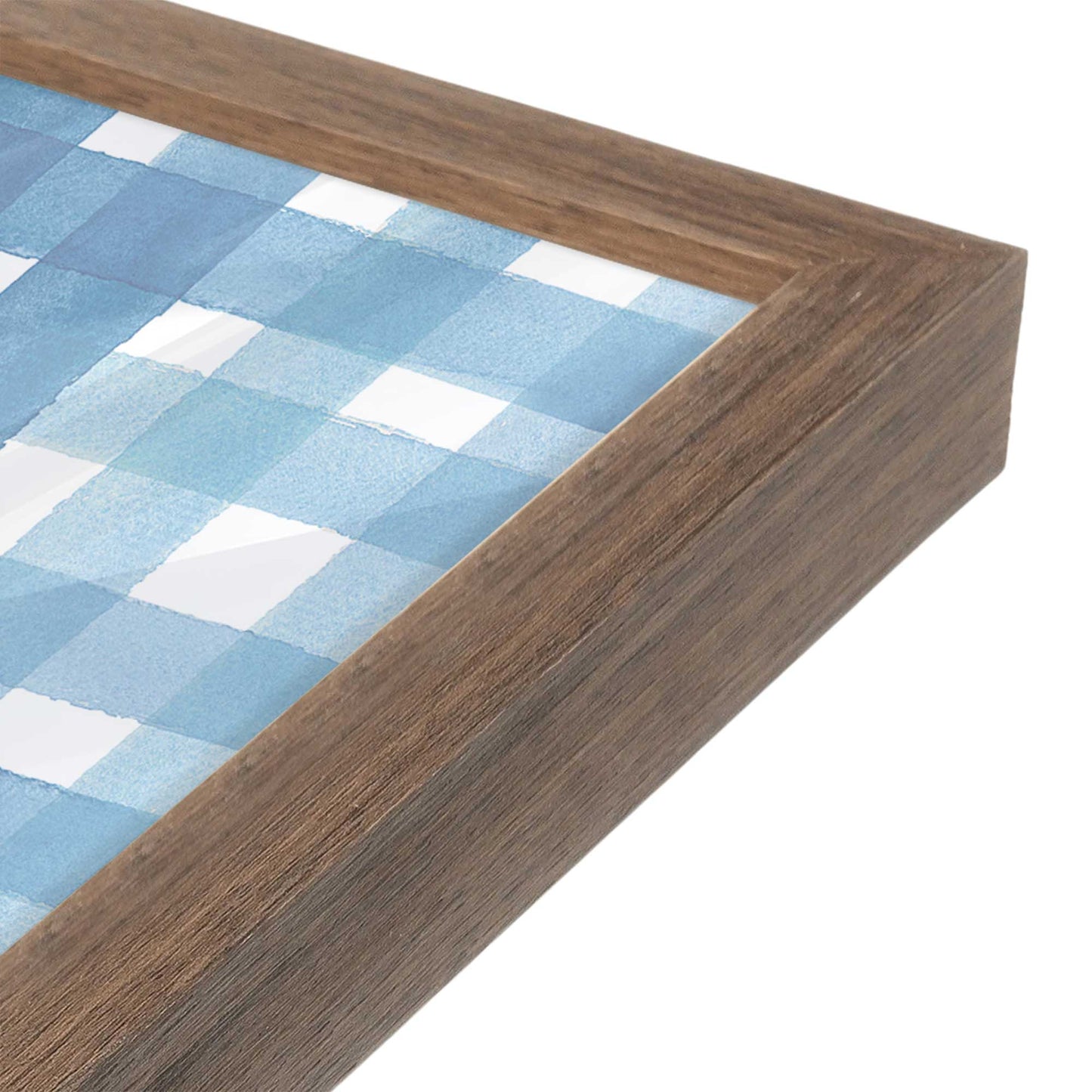 [Color:Walnut], Picture of art in a Walnut frame of the corner