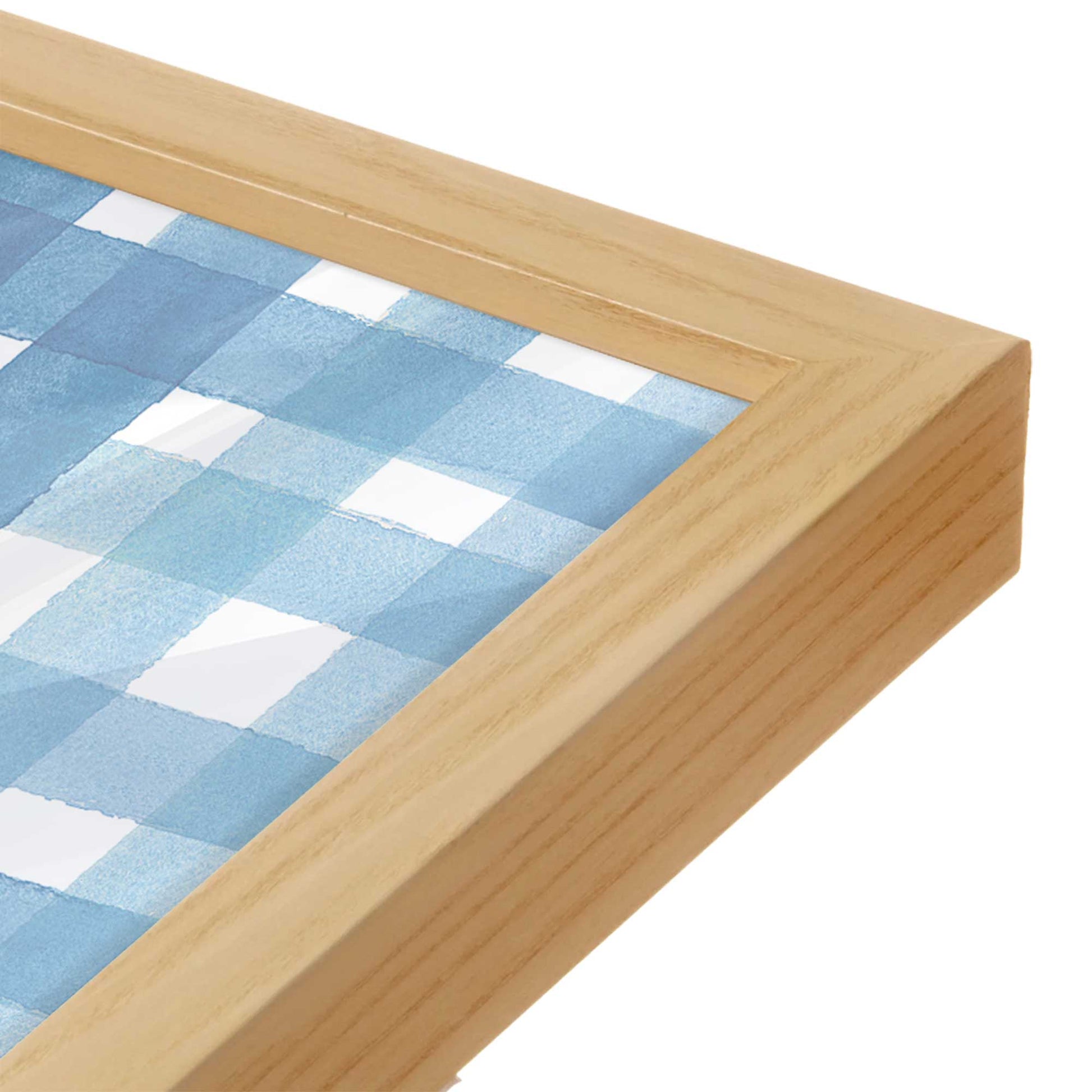 [Color:American Maple], Picture of art in a American Maple frame of the corner