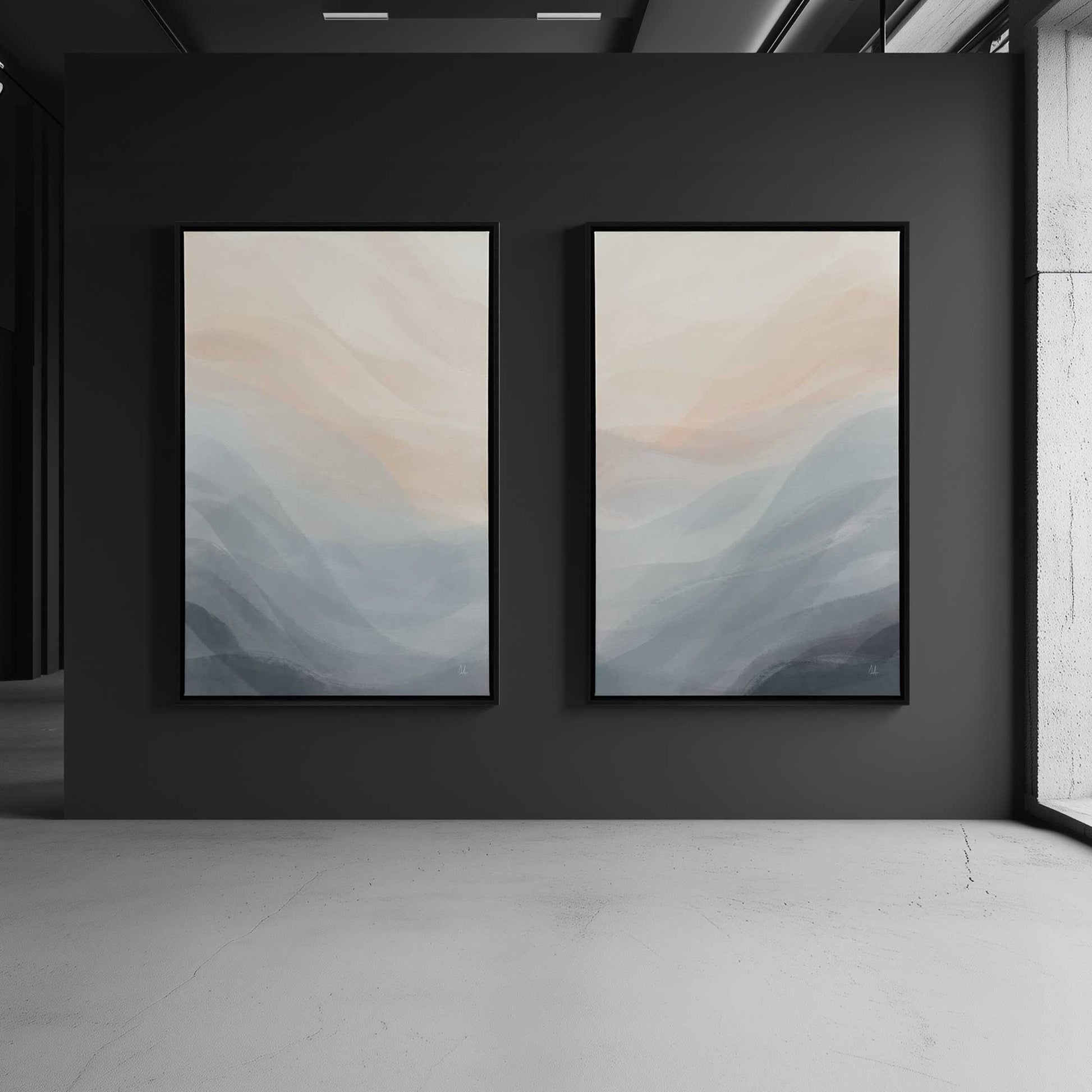 [Color:Satin Black], Picture of art in a Satin Black frame