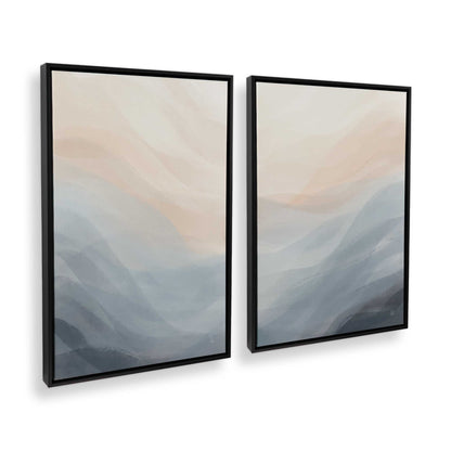 [Color:Satin Black], Picture of art in a Satin Black frame at an angle