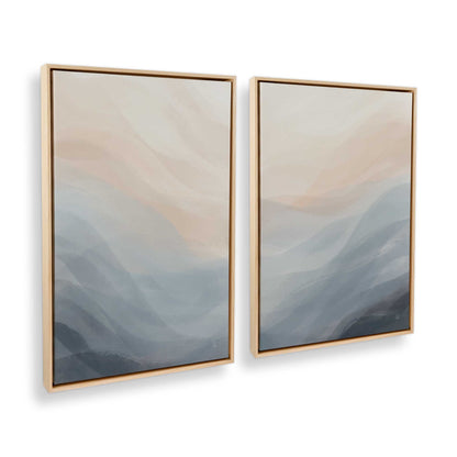 [Color:American Maple], Picture of art in a American Maple frame at an angle