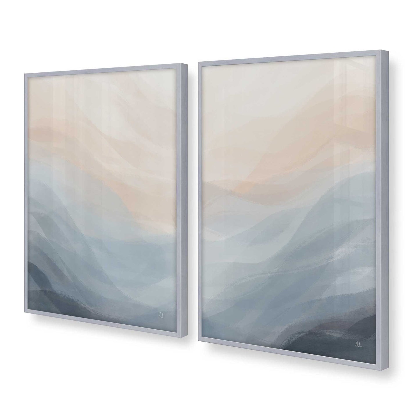 [Color:Polished Chrome], Picture of art in a Polished Chrome frame at an angle