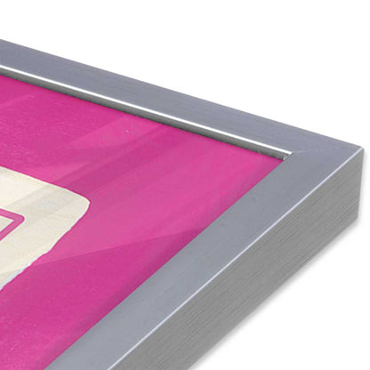 [Color:Polished Chrome], Picture of art in a Polished Chrome frame of the corner