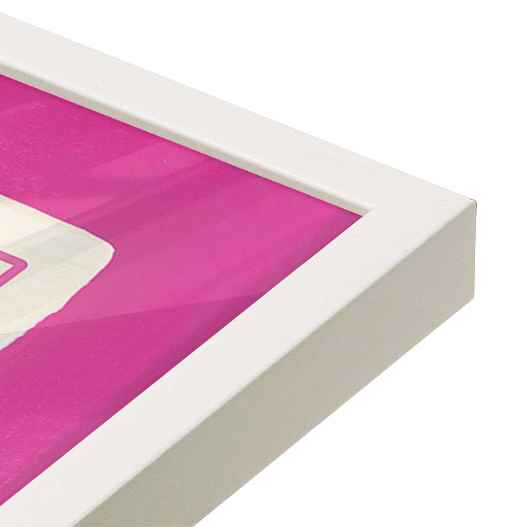 [Color:Opaque White], Picture of art in a Opaque White frame of the corner