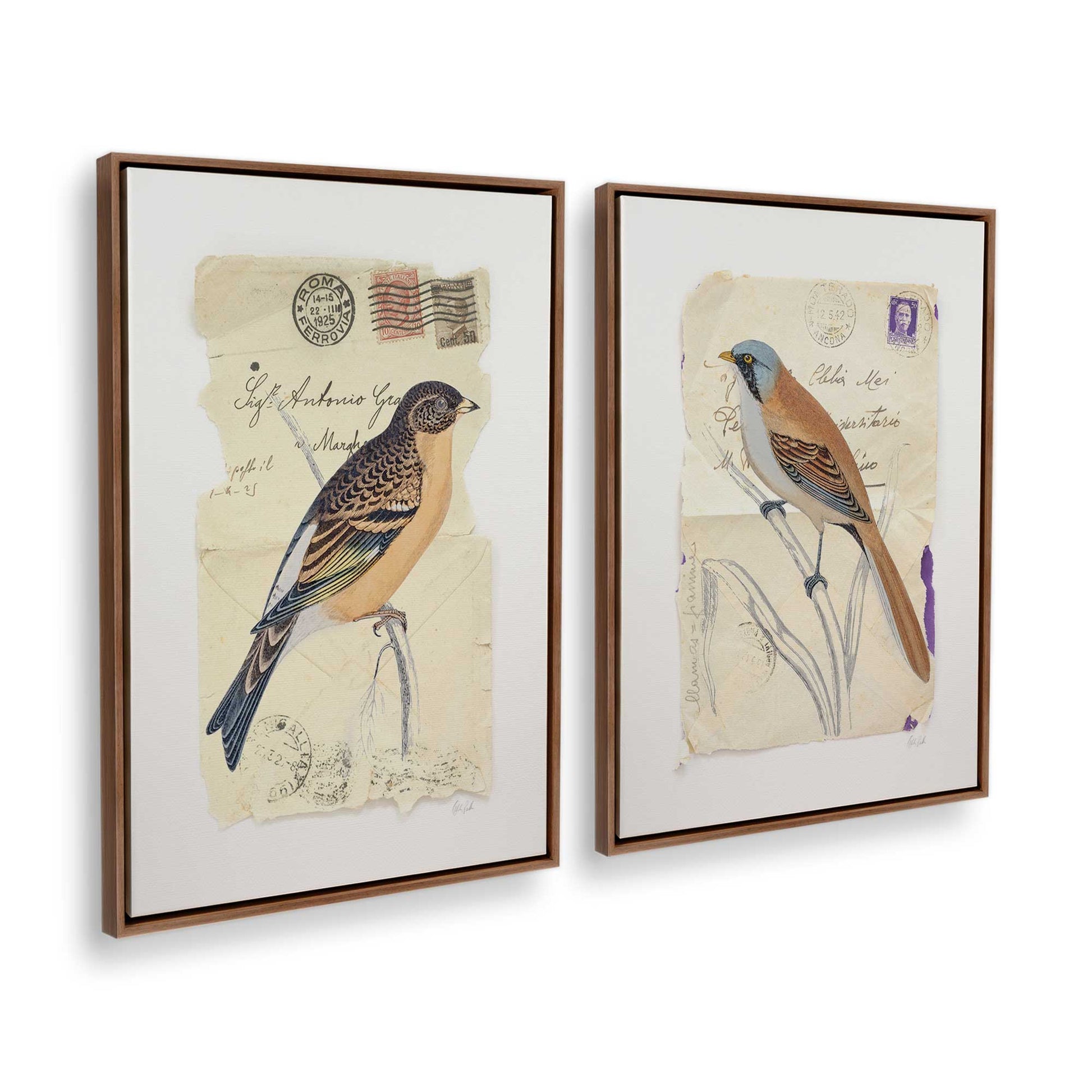 [Color:Walnut], Picture of art in a Walnut frame at an angle