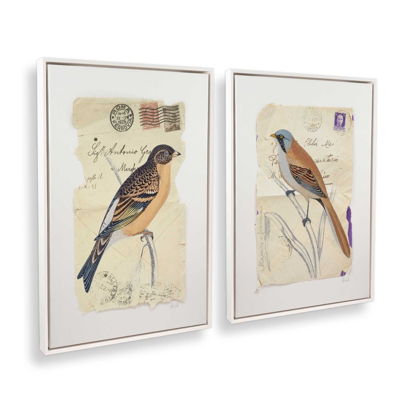 [Color:Opaque White], Picture of art in a White frame at an angle