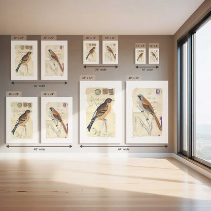 Love Letter Birds, Set of 2 Canvas Prints