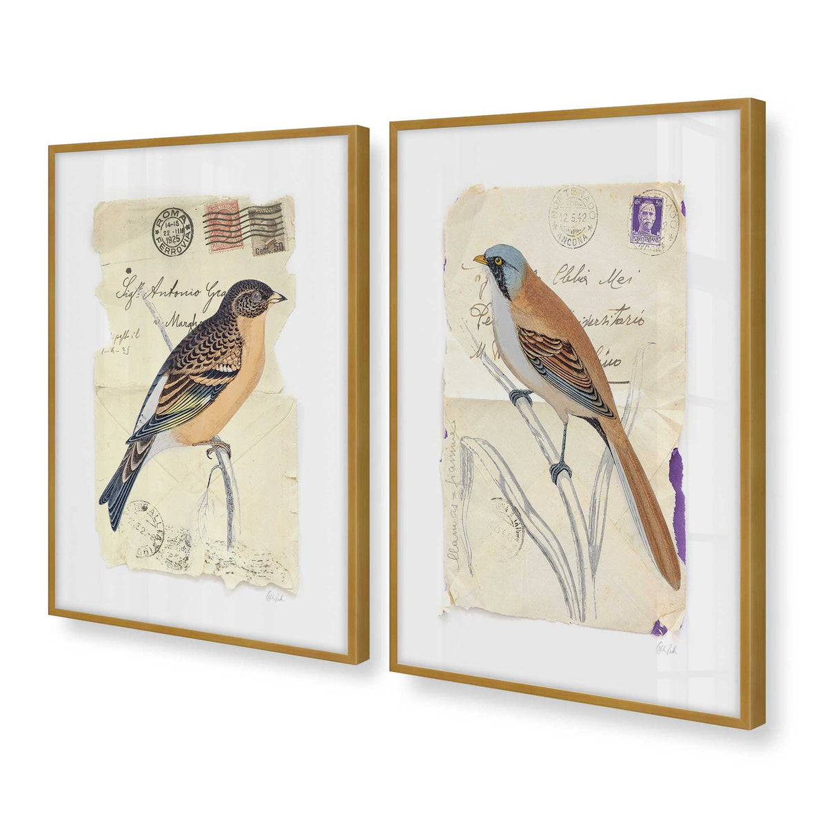 [Color:Polished Gold], Picture of art in a Polished Gold frame at an angle