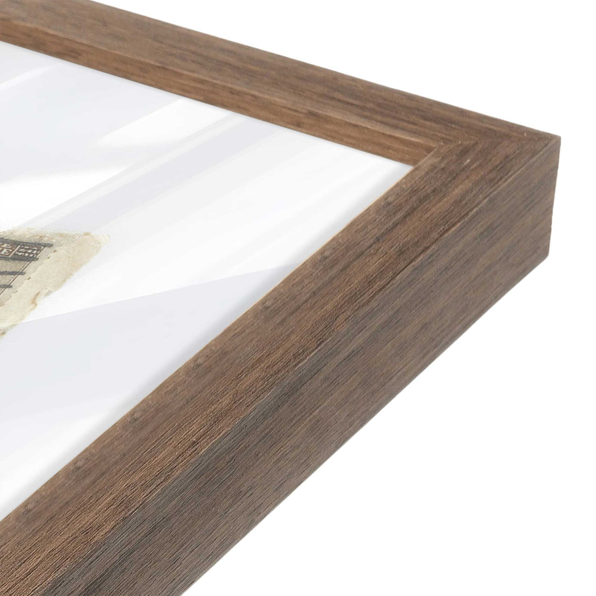 [Color:Walnut], Picture of art in a Walnut frame of the corner