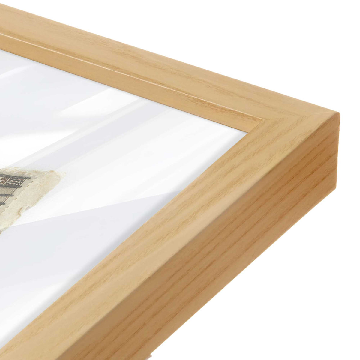 [Color:American Maple], Picture of art in a American Maple frame of the corner