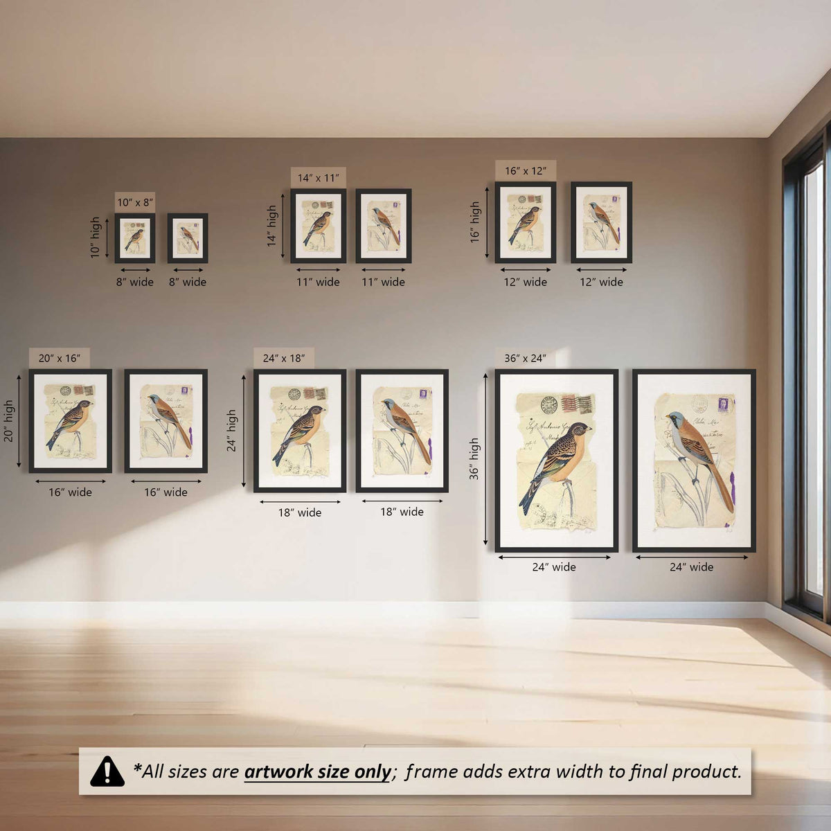 Love Letter Birds Set of 2 At Prints
