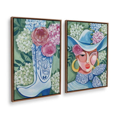 [Color:Walnut], Picture of art in a Walnut frame at an angle