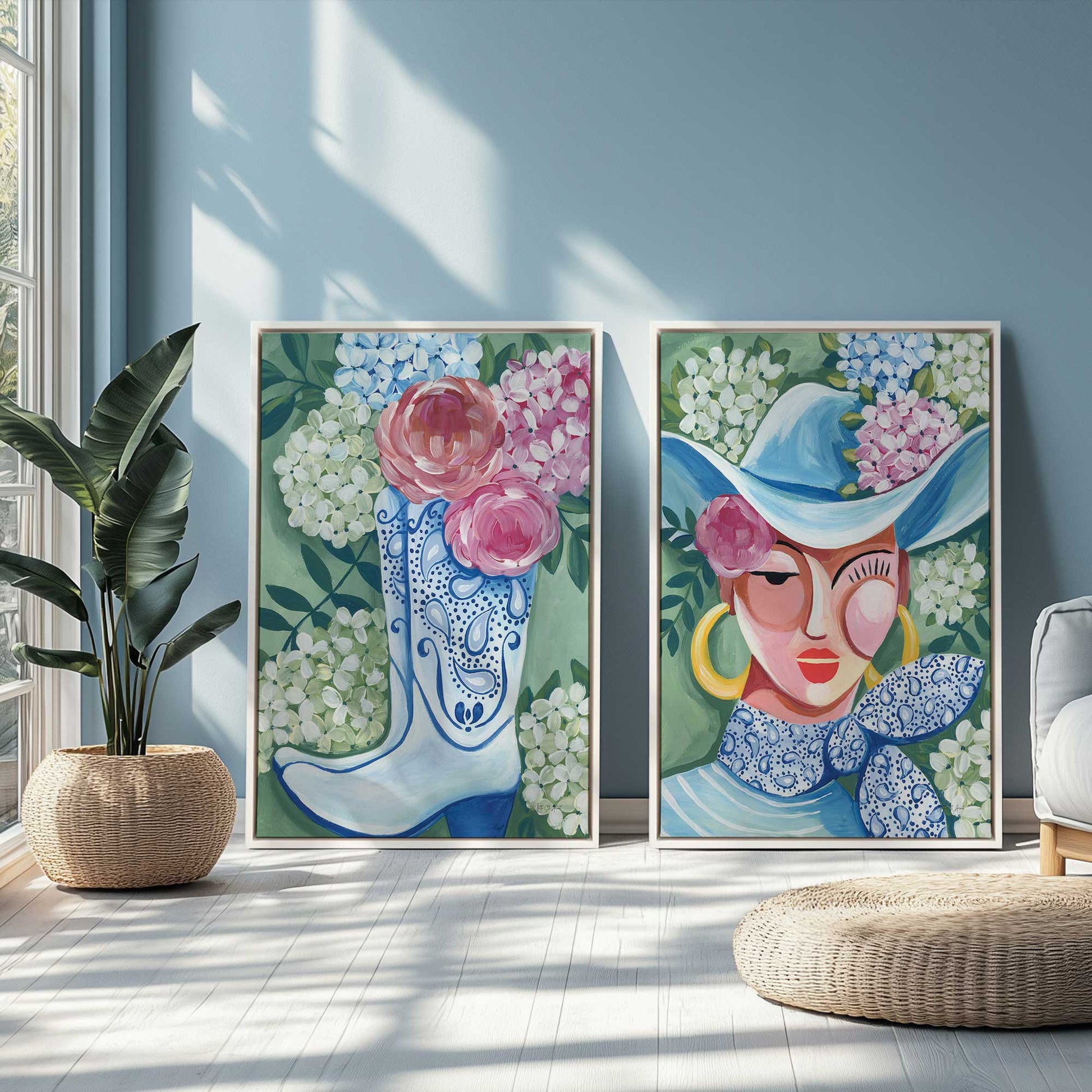 [Color:Satin Black], Picture of art in a Satin Black frame