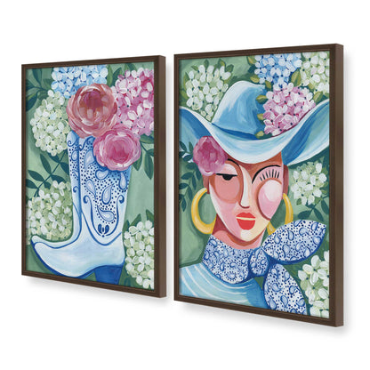 [Color:Belvinder Brown], Picture of art in a Belvinder Brown frame at an angle
