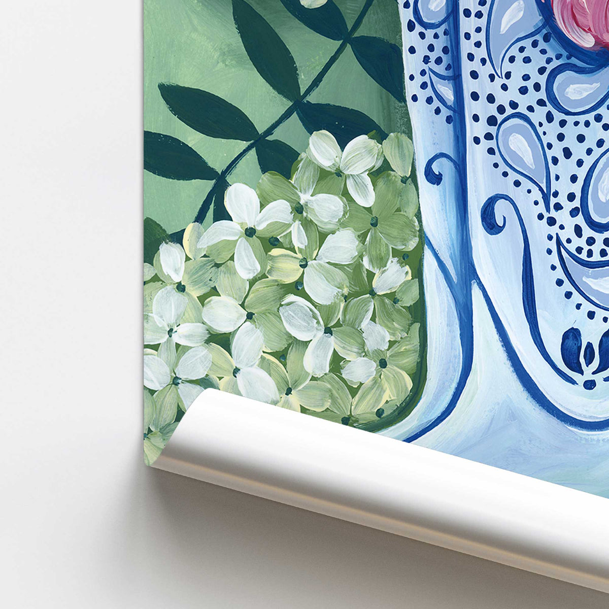 [color:Rolled Print], Picture of close up of art