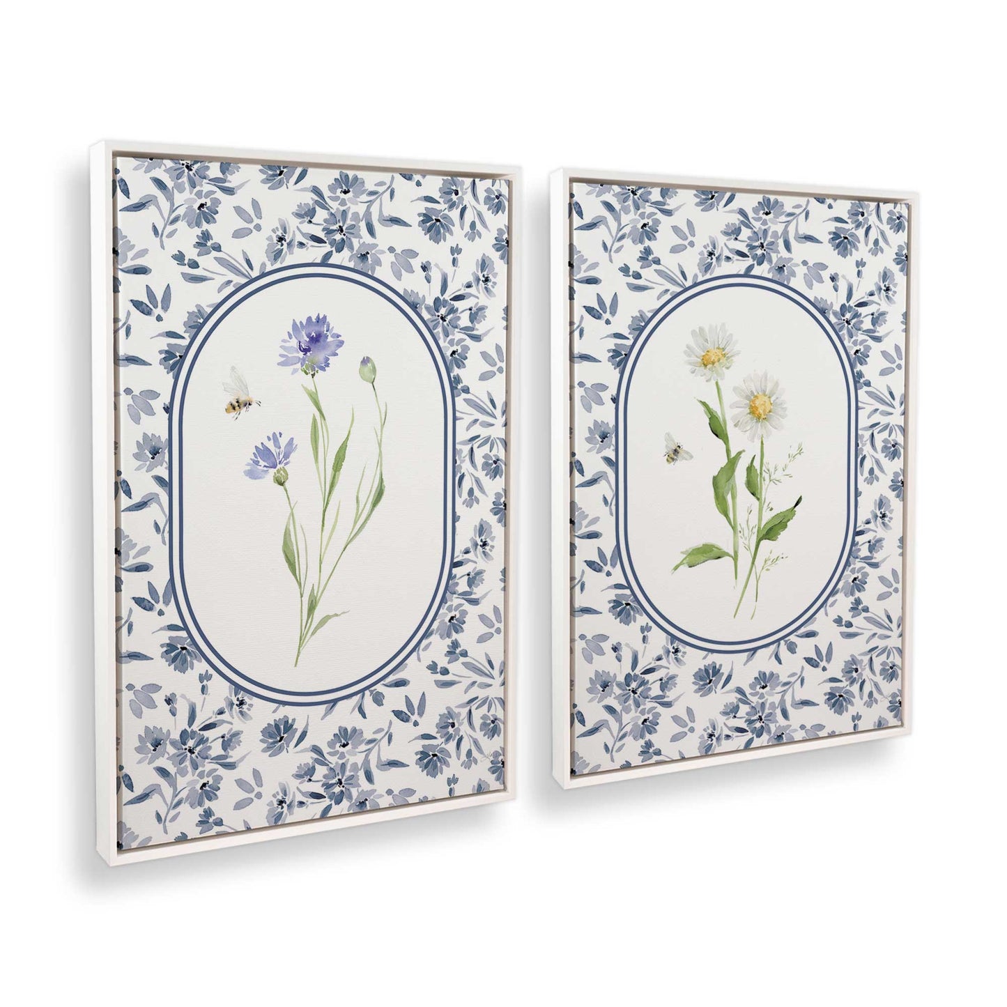 [Color:Opaque White], Picture of art in a White frame at an angle