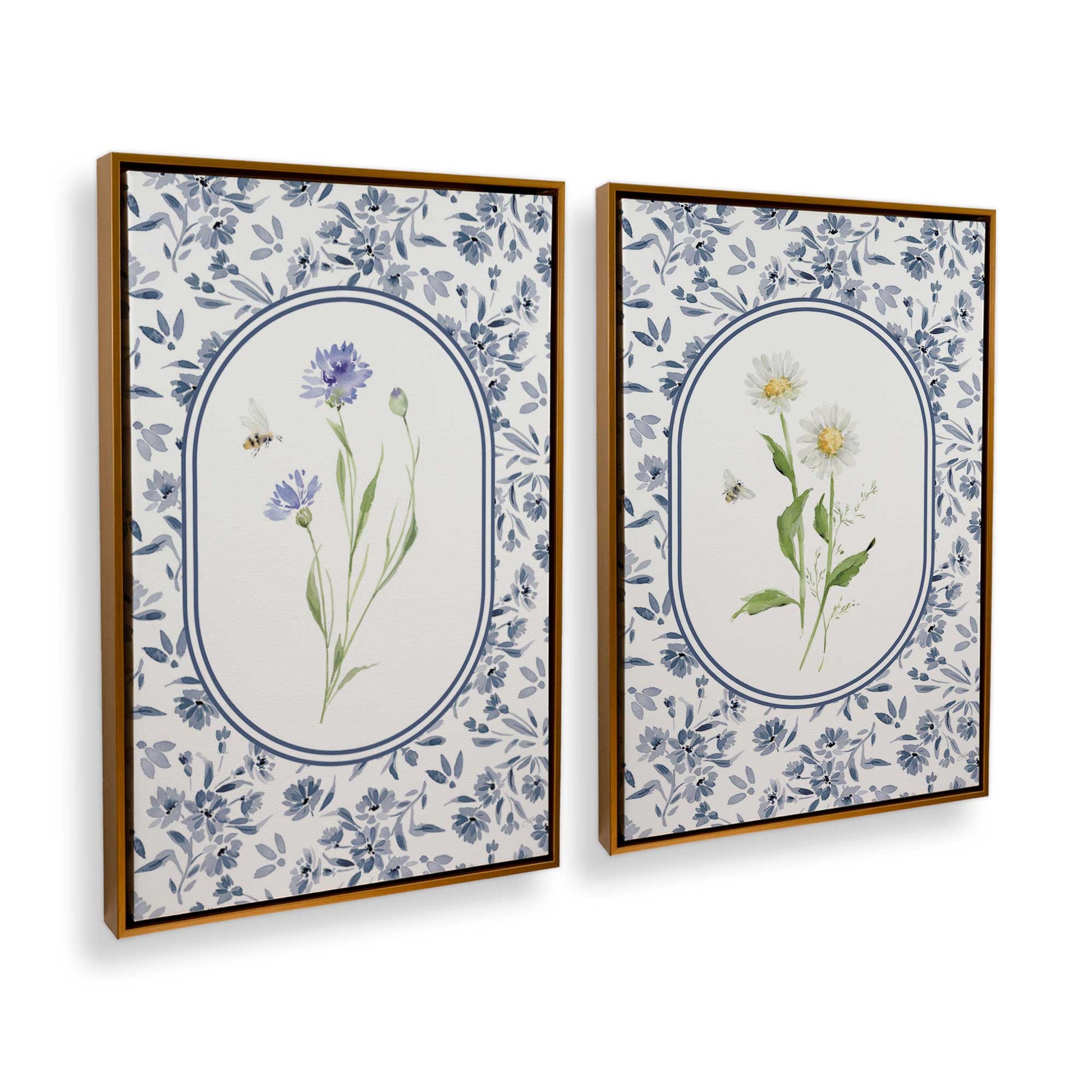 [Color:Polished Gold], Picture of art in a Polished Gold frame at an angle